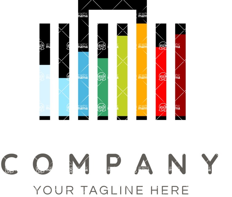 Business Logo Templates - vector graphics in a pack from GraphicMama - Modern Company Logo with Graph Bars